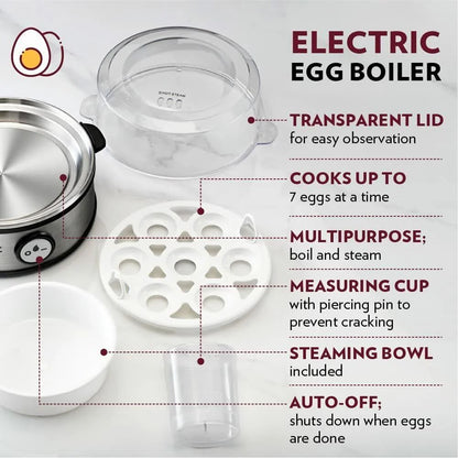 Electric Egg Boiler Automatic Steamer For Perfectly Boiled Eggs